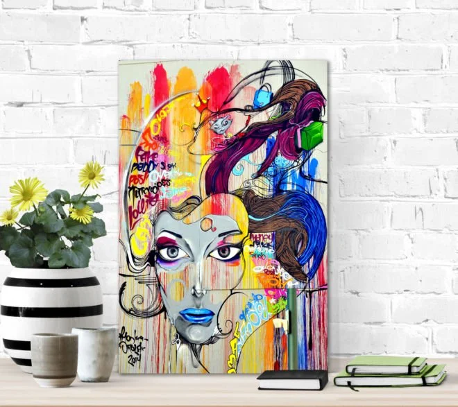 tablou canvas abstract face AGR 005