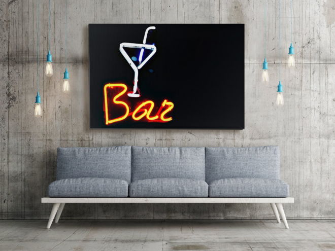 tablou canvas Bar Neon Sign RSG 005 mockup 1