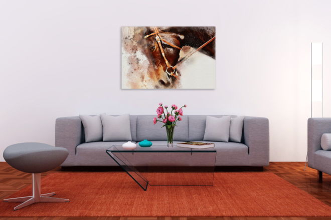 tablou canvas Brown horse NWA 024 mockup 1