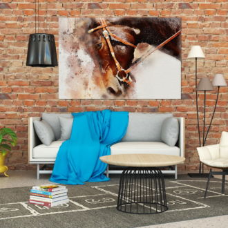 tablou canvas Brown horse NWA 024 mockup 2 1