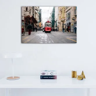 tablou canvas Istanbul nostalgic tramway TRL 001 mockup 1