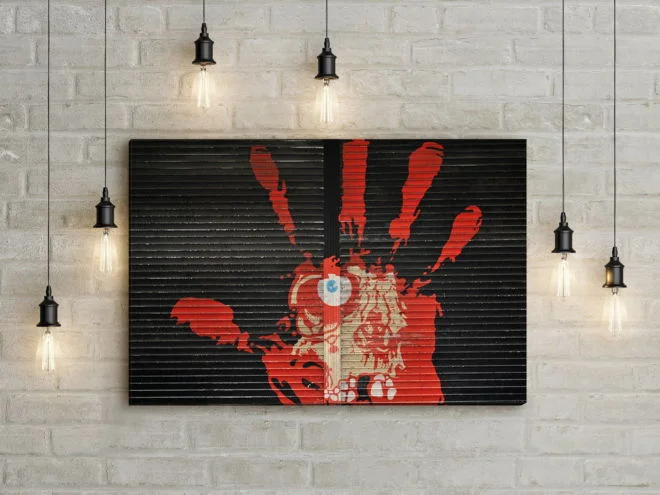 tablou canvas Red Hand AGR 008 mockup 1