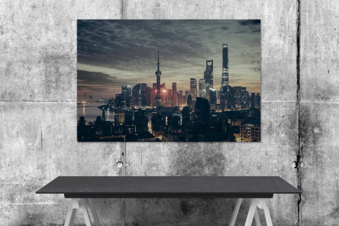 tablou canvas Shanghai skyline UNL 012 mockup 2 1