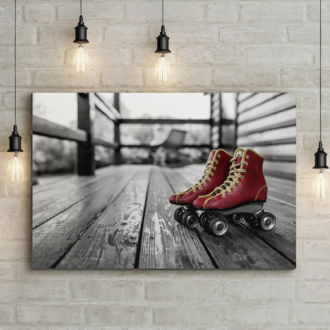 tablou canvas Vintage Roller Skates RSL 002 mockup 1