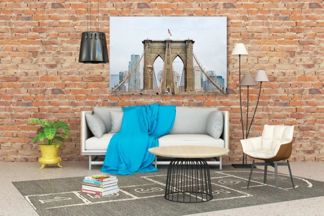 tablou canvas alergatori pe podul brooklyn UCC 007 mockup 2 1