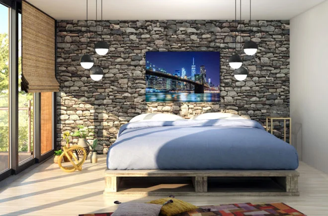 tablou canvas brooklyn bridge noaptea cu manhattan in fundal unl 020 mockup 2 1