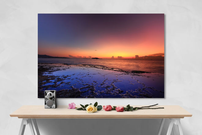 tablou canvas ora de aur pe mare nsl 023 mockup 1