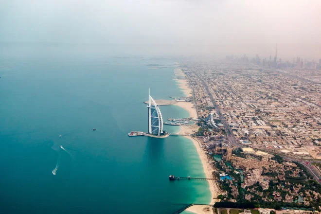 tablou canvas vedere aeriana cu burj al arab UNL 042 1