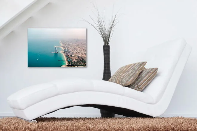 tablou canvas vedere aeriana cu burj al arab UNL 042 mockup 1