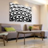 tablou canvas abstract alb negru ABWL 001 simulare