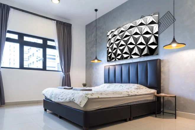 tablou canvas abstract alb negru ABWL 001 simulare2