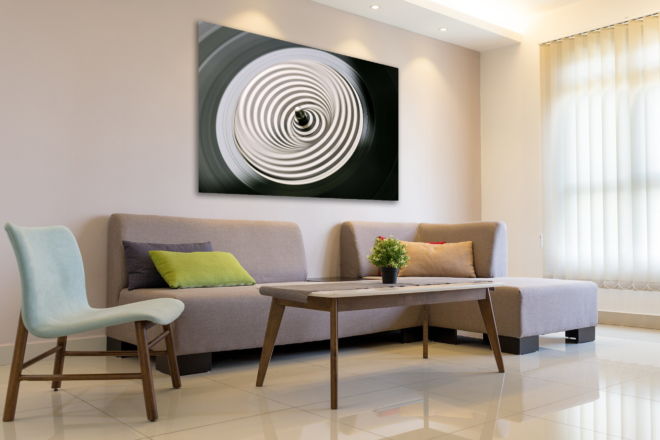 tablou canvas abstract alb negru ABWL 004 simulare
