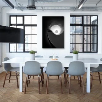 tablou canvas abstract alb negru ABWP 003 simulare