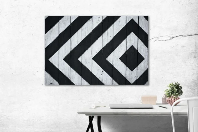 tablou canvas abstract alb negru ABWL 007 simulare3