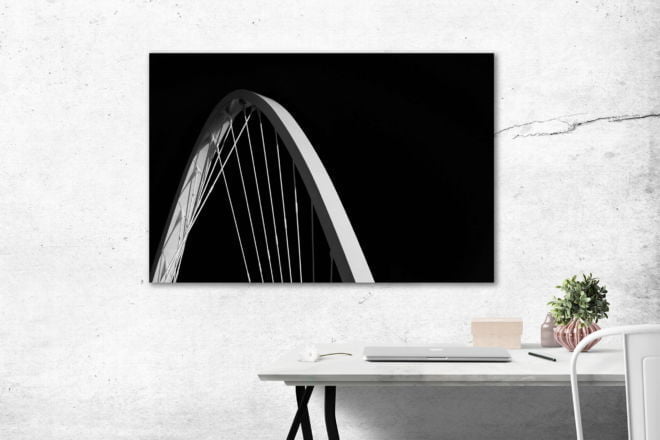 tablou canvas abstract alb negru ABWL 008 simulare3
