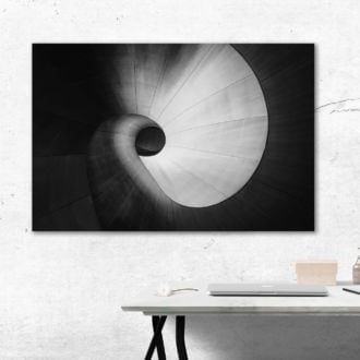tablou canvas abstract alb negru ABWL 009 simulare3