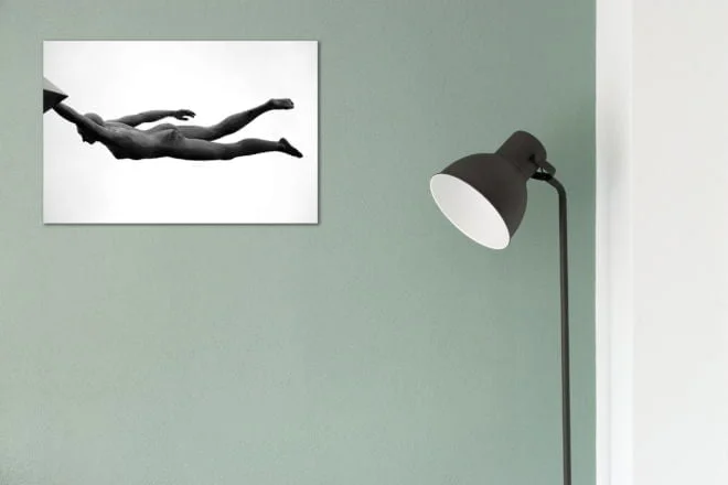 tablou canvas abstract alb negru ABWL 013 simulare