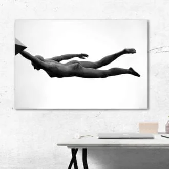 tablou canvas abstract alb negru ABWL 013 simulare3