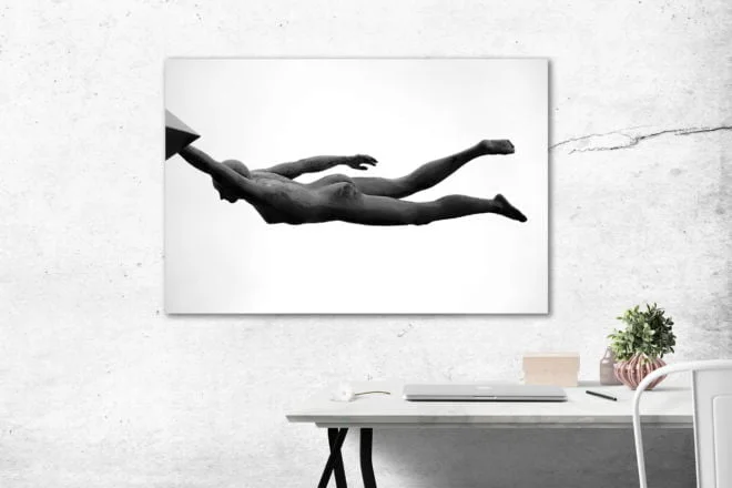 tablou canvas abstract alb negru ABWL 013 simulare3